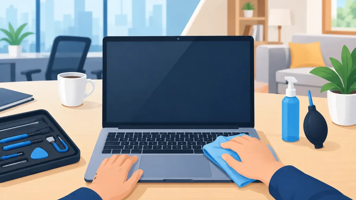 Mantenimiento de laptop para oficina y hogar